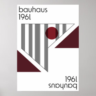 Affiche bauhaus, moderniste, minimal, géométrique, abstrai