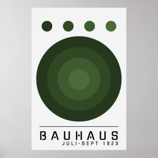 Affiche Bauhaus Sage Green, Orange, Black Boho Wall Art
