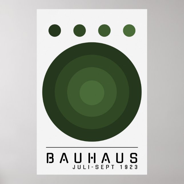 Affiche Bauhaus Sage Green, Orange, Black Boho Wall Art (Devant)