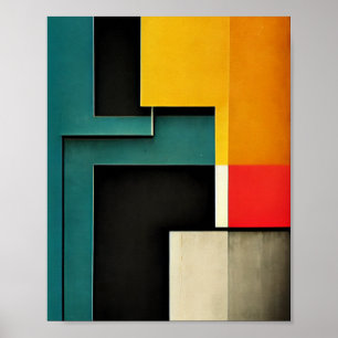 Affiche Bauhaus style illustré