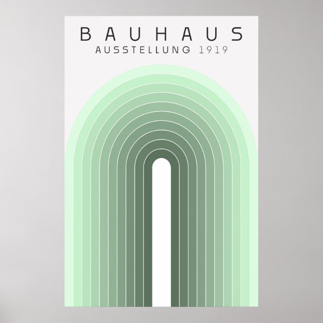 Affiche Bauhaus Vert Sauge (Devant)