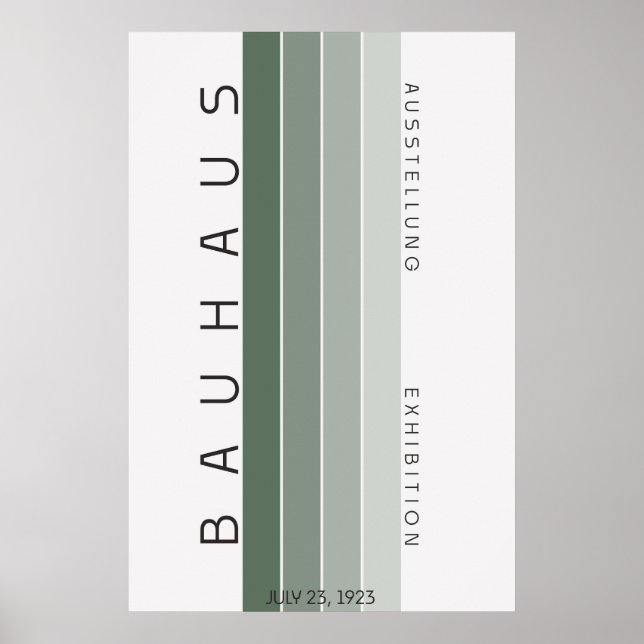 Affiche Bauhaus Vert Sauge (Devant)