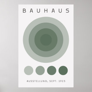 Affiche Bauhaus Vert Sauge