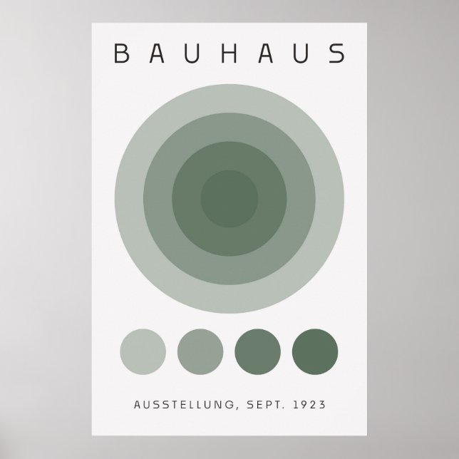 Affiche Bauhaus Vert Sauge (Devant)