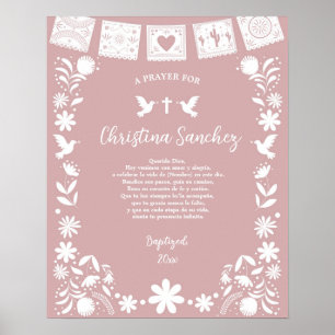 Affiche BAUTIZO Rose Cielito Lindo