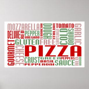 Affiche bavardage de pizza