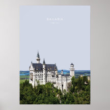 Bavière, Allemagne Voyage Artwork.