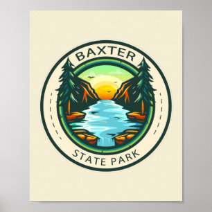 Affiche Baxter State Park Maine Badge