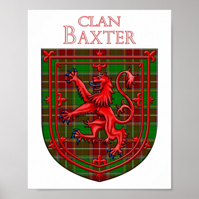 Affiche Baxter Tartan Scottish Plaid Lion Rampant (Devant)