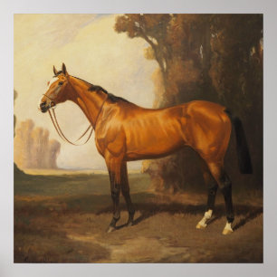 Affiche Bay Thoroughbred Vintage Painting par James Palmer