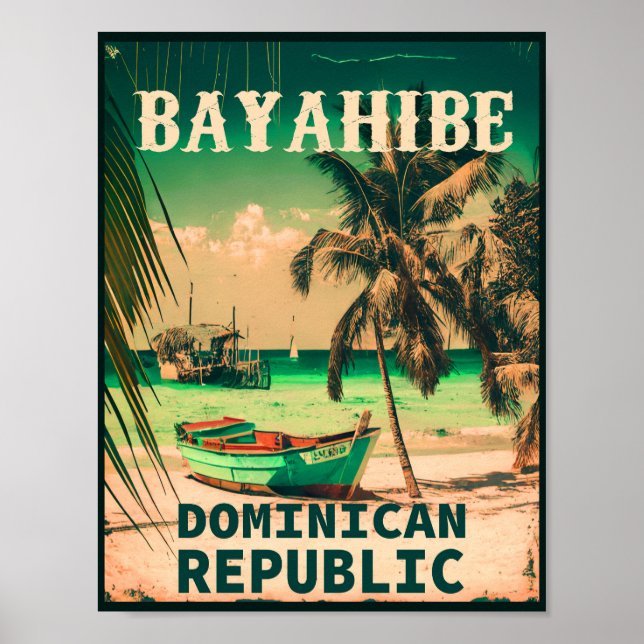 Affiche Bayahibe République Dominicaine - Retro Vintage 60 (Devant)