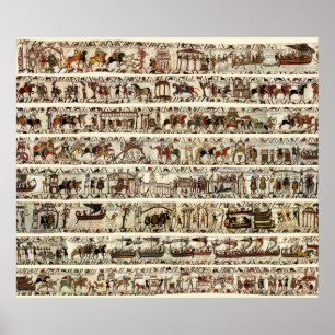 Affiche BAYEUX TAPESTRY 1066 Bataille d'Hastings