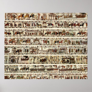 Affiche BAYEUX TAPESTRY 1066 Bataille d'Hastings