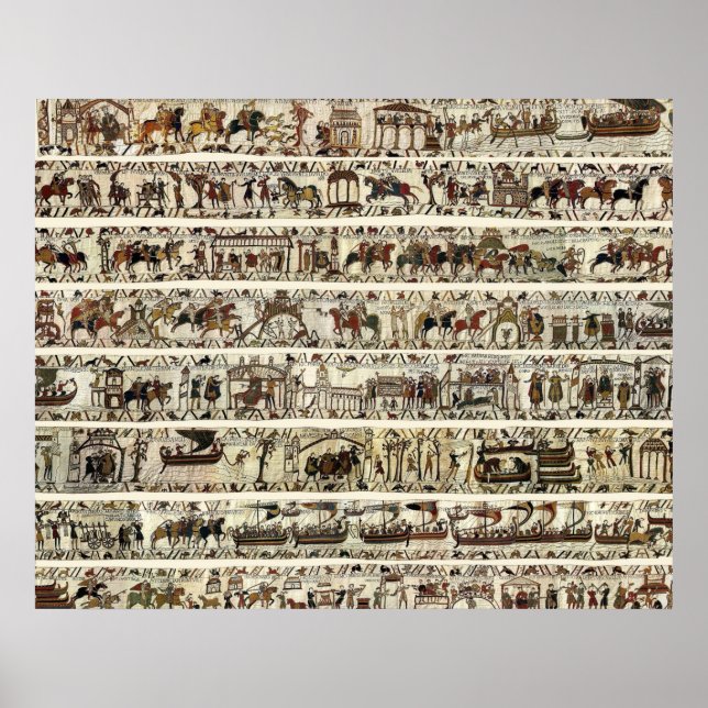 Affiche BAYEUX TAPESTRY 1066 Bataille d'Hastings (Devant)