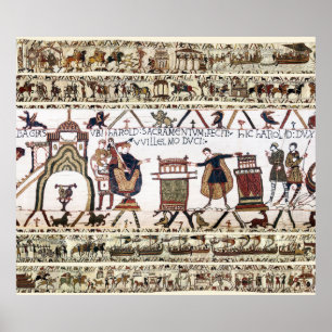 Affiche BAYEUX TAPESTRY Harold a prêté serment sur les rel