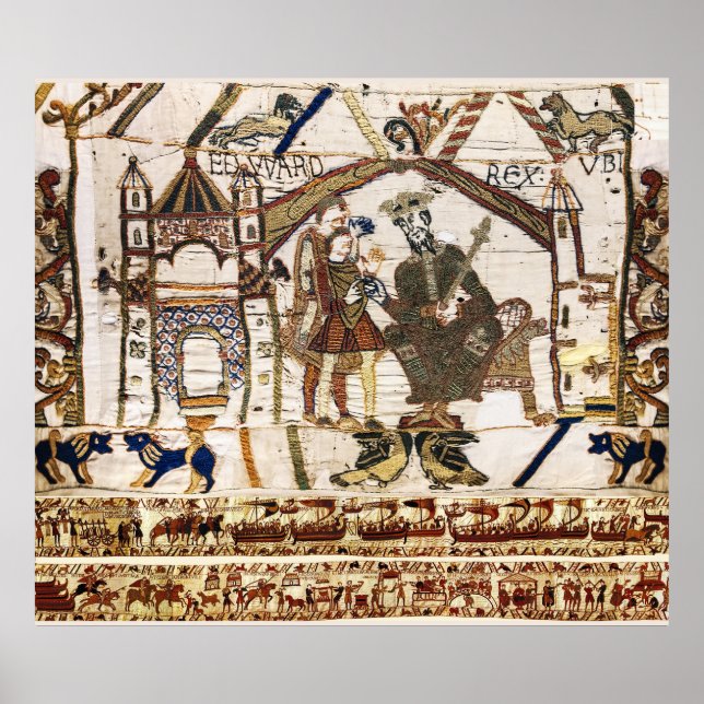 Affiche BAYEUX TAPESTRY King Edward Confessor et Harold (Devant)
