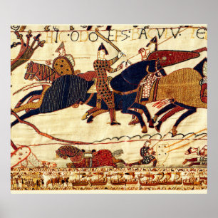 AFFICHE BAYEUX TAPESTRY, ODO DANS LA BATAILLE DES HASTINGS