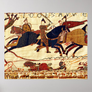 AFFICHE BAYEUX TAPESTRY, ODO DANS LA BATAILLE DES HASTINGS