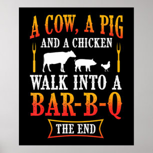 Affiche BBQ Barbecue Bbq Joke Gift Grill Master Chef