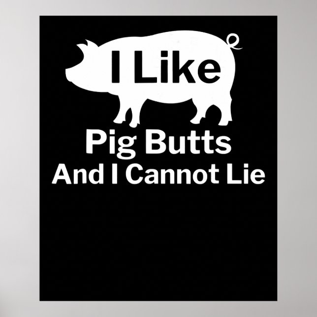 Affiche BBQ | BBQ J'Aime Les Boutons De Cochon Et Je Ne Pe (Devant)