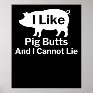 Affiche BBQ BBQ J'Aime Les Boutons De Cochon Et Je Ne Pe