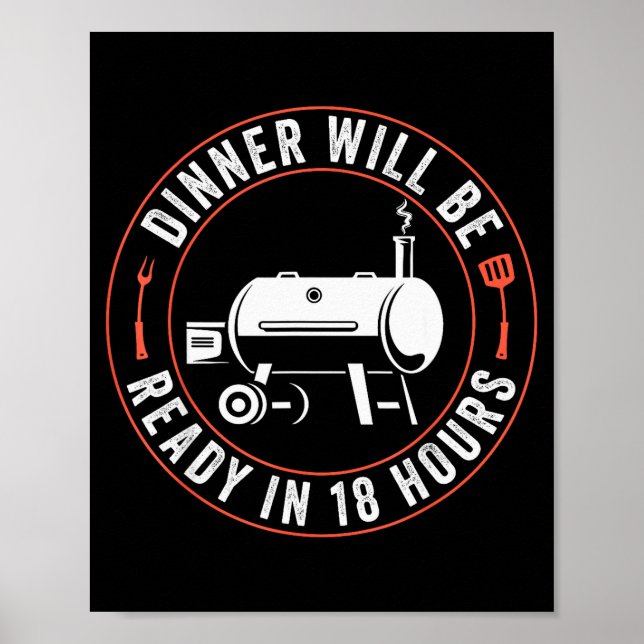 Affiche Bbq Dad Funny Smoking Meat Smoker Barbecue Dad App (Devant)