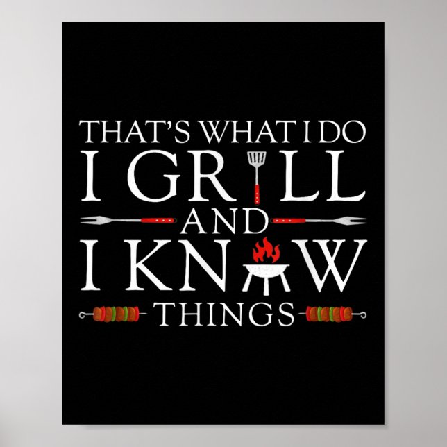 Affiche Bbq Food Lover That's What I Do I Grill And I Know (Devant)