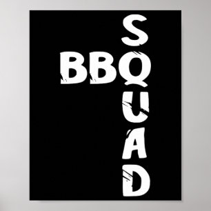 Affiche Bbq Squad Fumeur Pit Grill Master Grill Équipe Pi