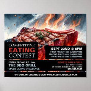 Affiche BBQ Steak - Concours Concours Concours Concurrenti