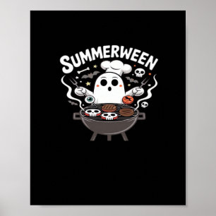 Affiche BBQ Summerween amusant
