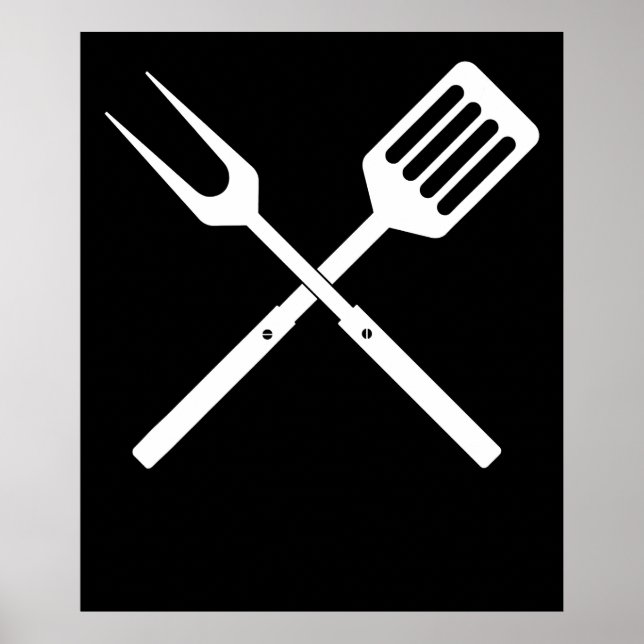 Affiche BBQ | Ustensiles barbecue nouveauté Outils barbecu (Devant)