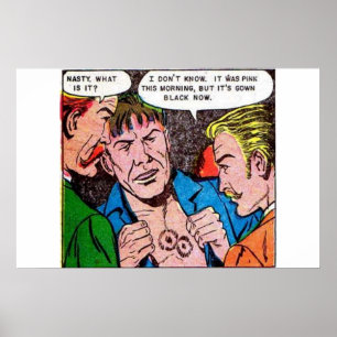 Affiche BD d'horreur vintage   Bande dessinée vintage effr