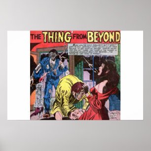 Affiche BD d'horreur vintage   Bande dessinée vintage effr