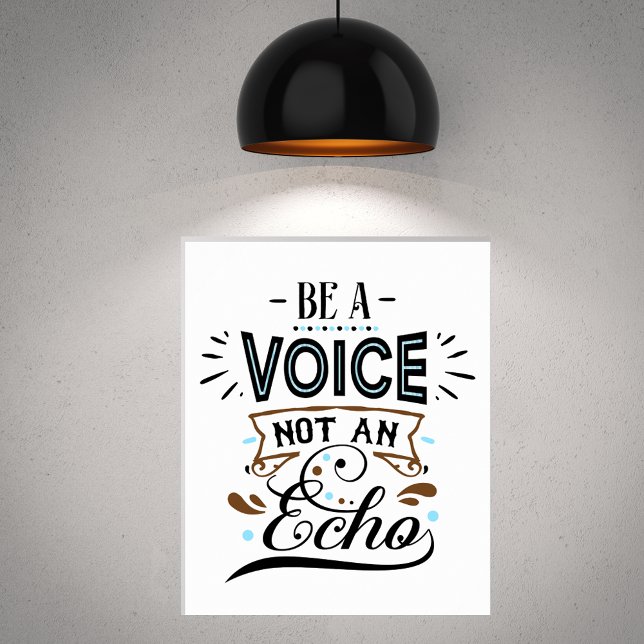 Affiche Be A Voice Inspirational Word Art  (Créateur téléchargé)