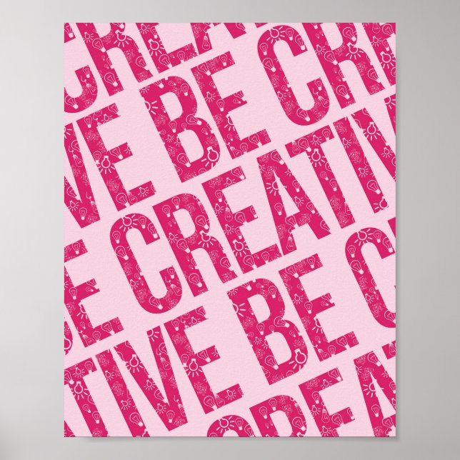 Affiche Be Creative Motif Word Art Exemples Motif Art (Devant)