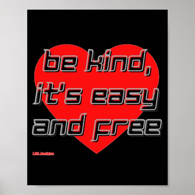 affiche "BE KIND,..." (Devant)