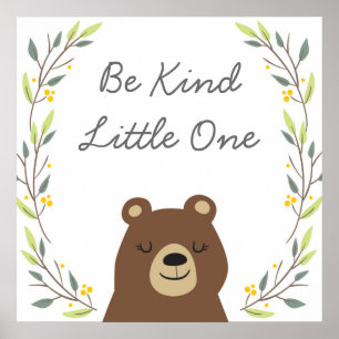 Affiche Be Kind - Nursery Art Decor