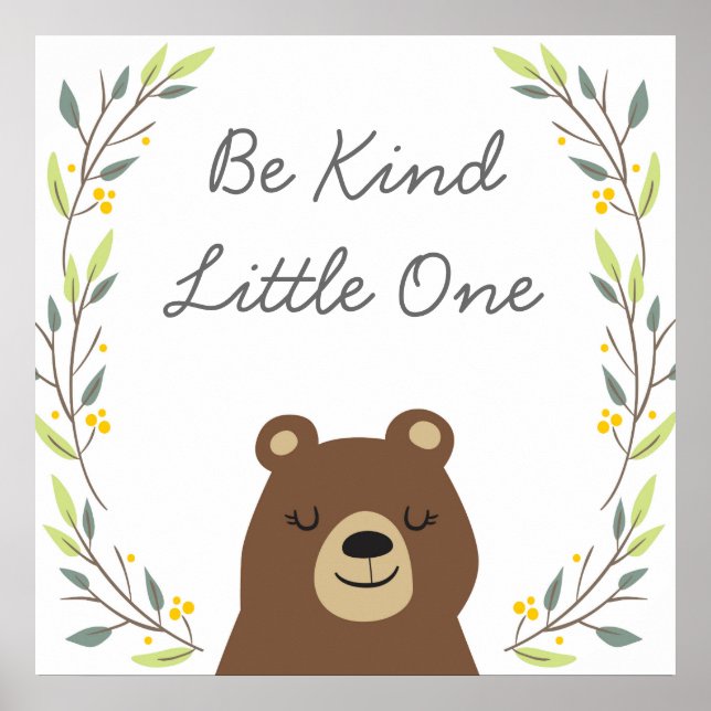 Affiche Be Kind - Nursery Art Decor (Devant)