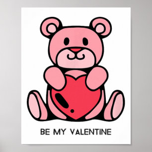 Affiche Be My Valentine - Funny Valentine's Gift Faildroid