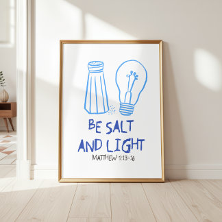 Affiche Be Salt and Light Matthew 5:13-16 Wall Art
