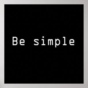 Affiche be simple