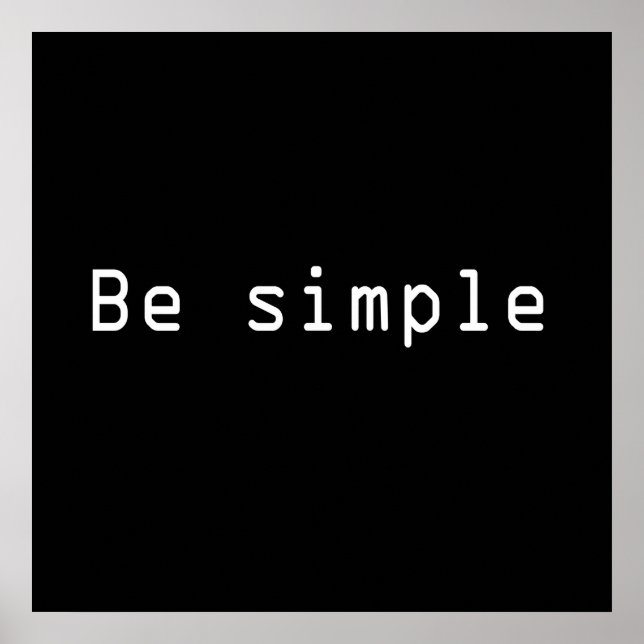 Affiche be simple (Devant)