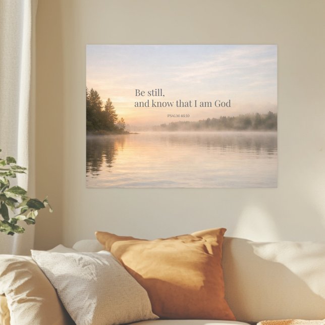 Affiche Be Still and Know That I Am God Psalm 46:10 (Créateur téléchargé)