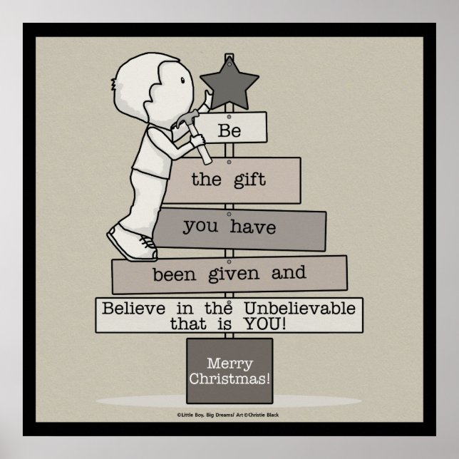 Affiche Be the Gift-Christmas Tree (Tan) (Devant)