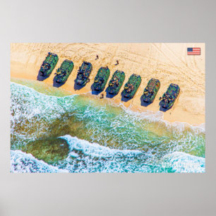 Affiche BEACH ARMOR - Véhicule amphibie d'assaut