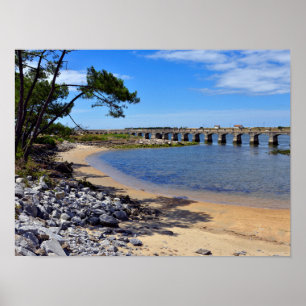 Affiche Beach at Anglet in France