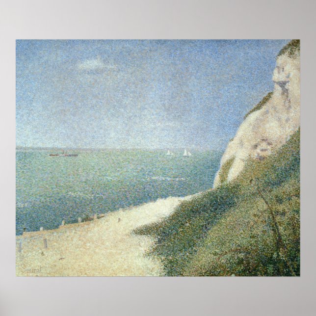 Affiche Beach at Bas Butin, Honfleur, 1886 (Devant)