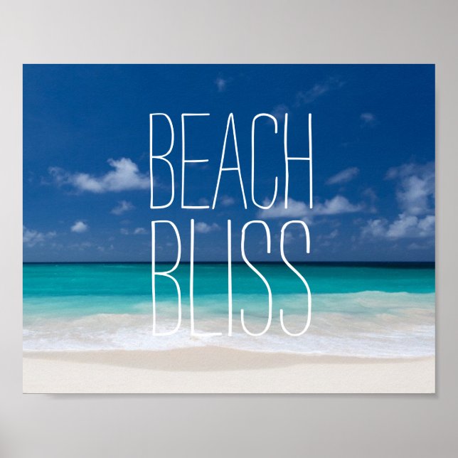 Affiche Beach Bliss Caribbean Tropical Paradise (Devant)