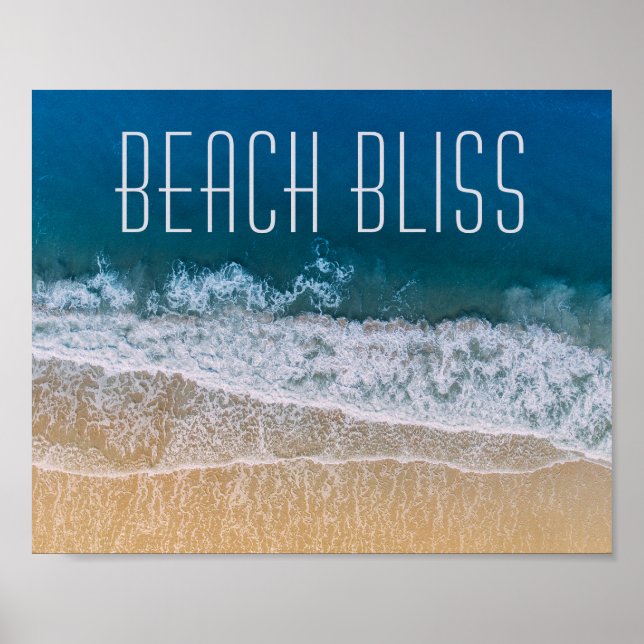 Affiche Beach Bliss Palm Coast Tropical Dream Texte person (Devant)