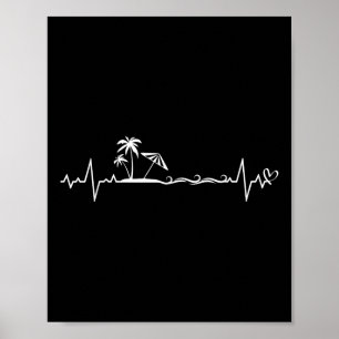 Affiche Beach Heartbeat Vacay été Décontracté femmes Homme